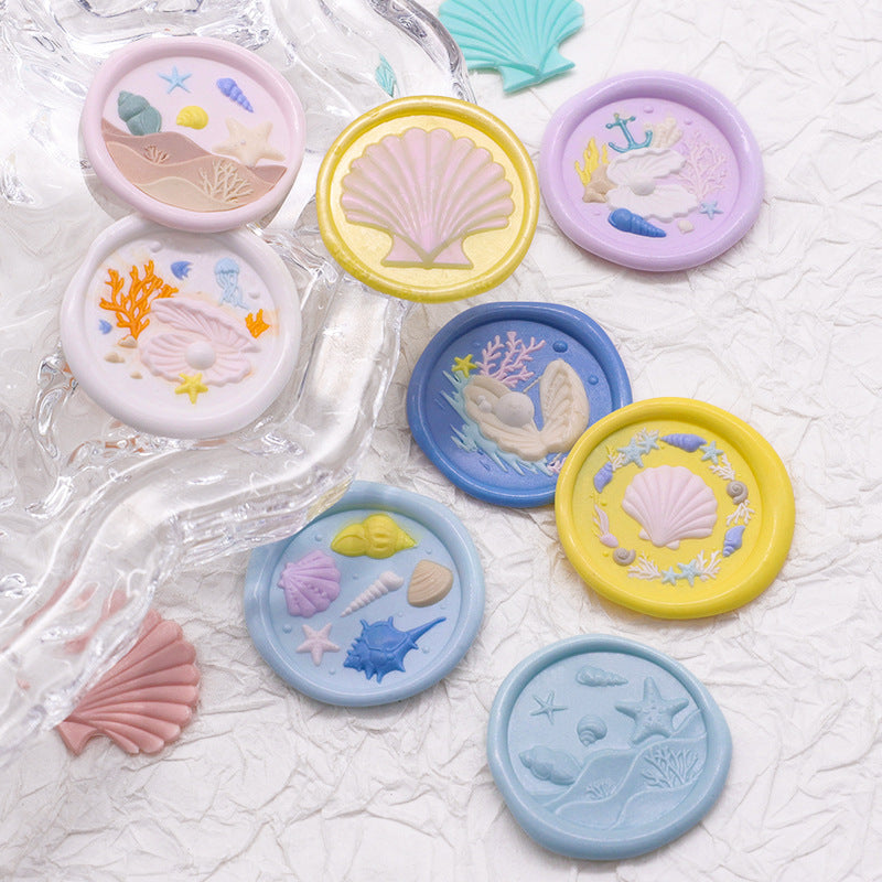 Ocean Shell Style Stamps 3D