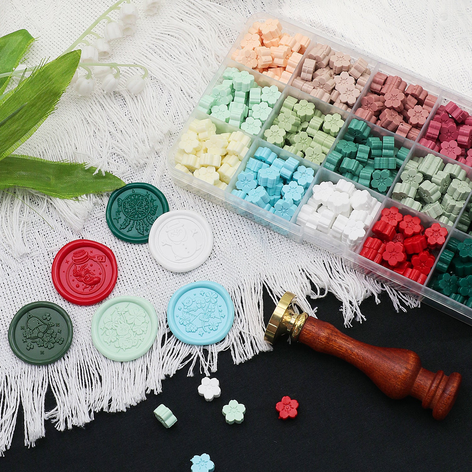 Cherry Blossom Shaped Wax Sakura Shaped Sealing Wax With Box